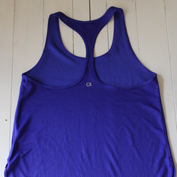 Electric Indigo Racer Back Running Tank, GAPFit - Picture 5 of 7